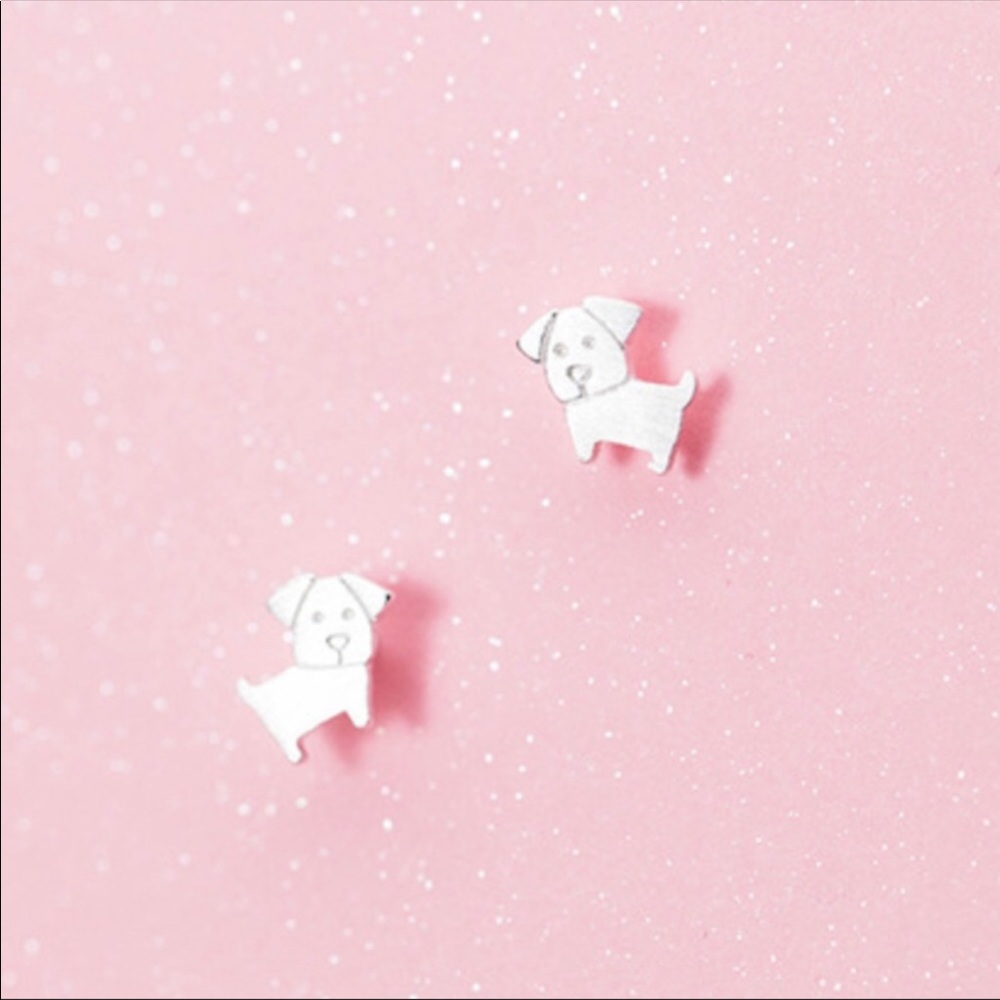 Sterling Silver puppy dog stud earrings 🐶🐶🐕